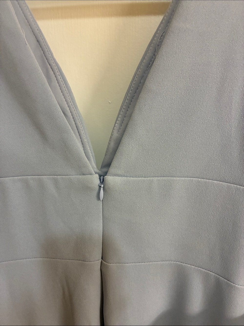 Betsy & Adam Powder Blue V-Neck High Slit Formal Gown Sz 8 - Picture 7 of 10